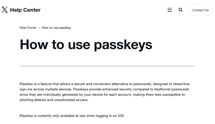 许昌苹果维修店铺分享iOS用户如何通过通行密钥(Passkey)登录 