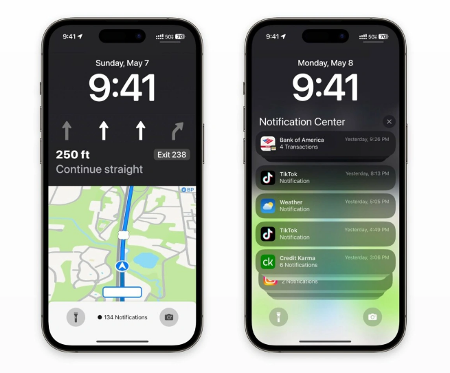 许昌苹果维修服务分享iOS17锁屏地图导航半屏显示长什么样 